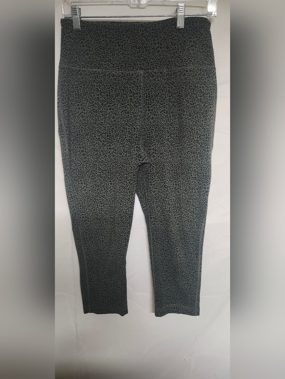 High Waist Animal Print Leggings - Charcoal/Black